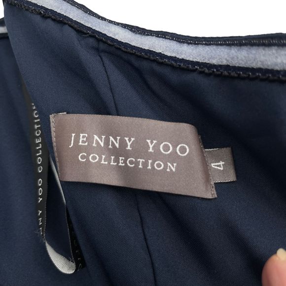 Jenny Yoo Annabelle Navy Size 4 Dress Formal Convertible Navy Prom Bridesmaid - Picture 5 of 16